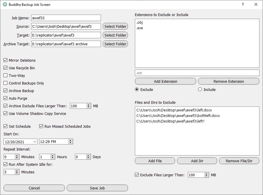 screenshot of Buddha Backup